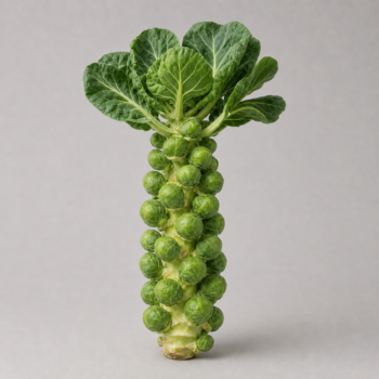 Organic Brussels Sprout Stalk