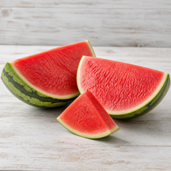 Fresh watermelon quarters